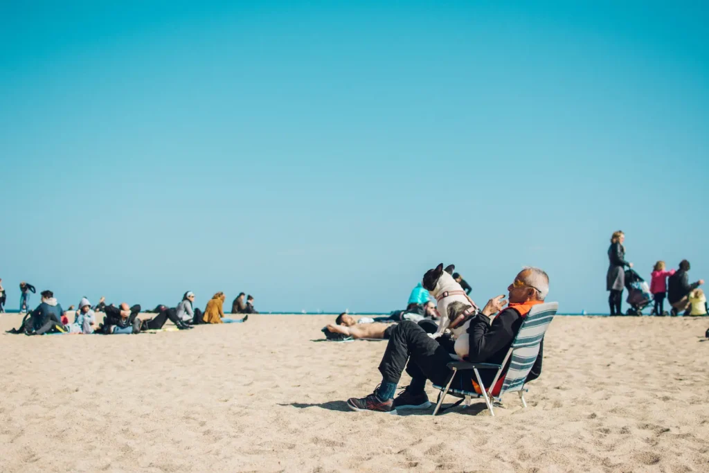 Spring in Noosa with a sunny beach, coastal and relaxed outdoor atmosphere